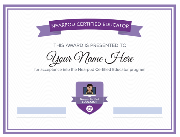 Nearpod Certified Educator certificate Nearpod Certified Educator certificate
